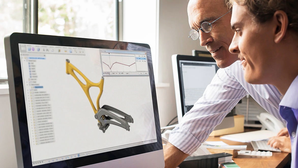 Two men using Fusion 360