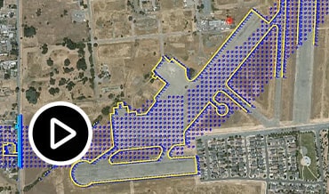 Video: Silent screencast that shows a parkway corridor overlaid as survey data is applied